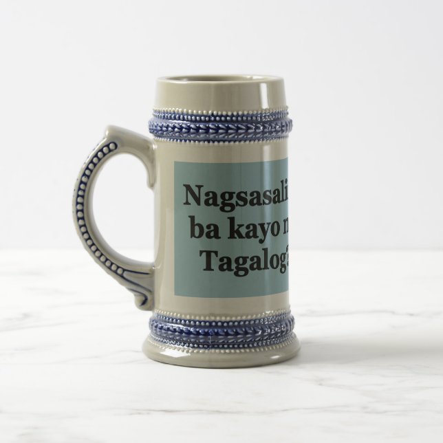 Sprichst du Tagalog? In Tagalog. Flaggenbf Bierglas (Links)