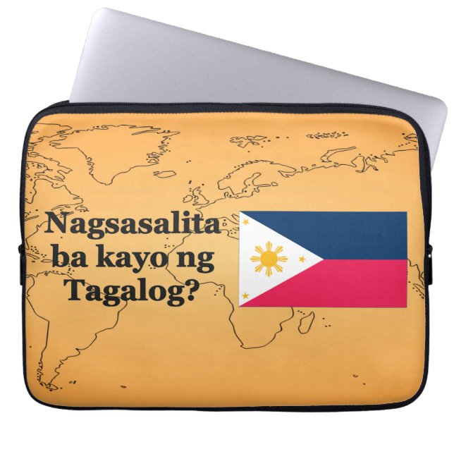 Sprichst du Tagalog? In Tagalog. Flaggenbf Laptopschutzhülle (Vorderseite)