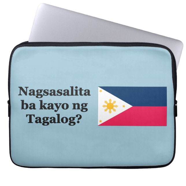 Sprichst du Tagalog? In Tagalog. Flaggenbf Laptopschutzhülle (Vorderseite)