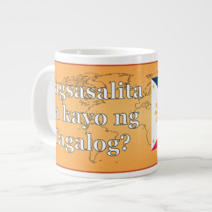 Sprichst du Tagalog? In Tagalog. Flaggenwanne Jumbo-Tasse