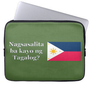 Sprichst du Tagalog? In Tagalog. Flaggenwanne Laptopschutzhülle