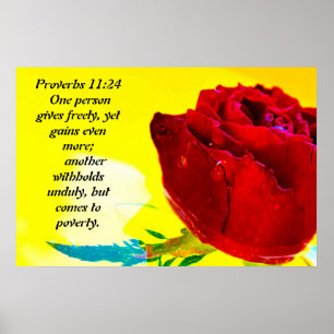 Sprichwort-11:24 Poster