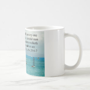 Sprichwort-20:6 - 7 Vater-Schrifts-Geschenk Tasse