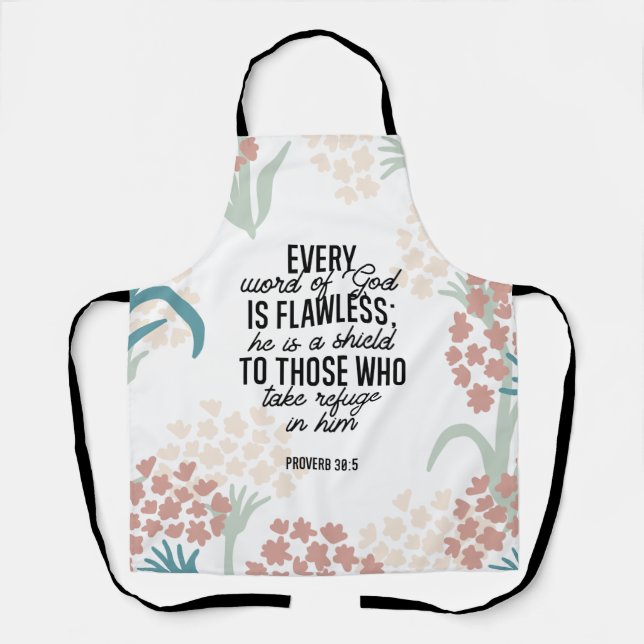 Sprichwort 30:5 Bibelverse Schürze (Vorderseite)