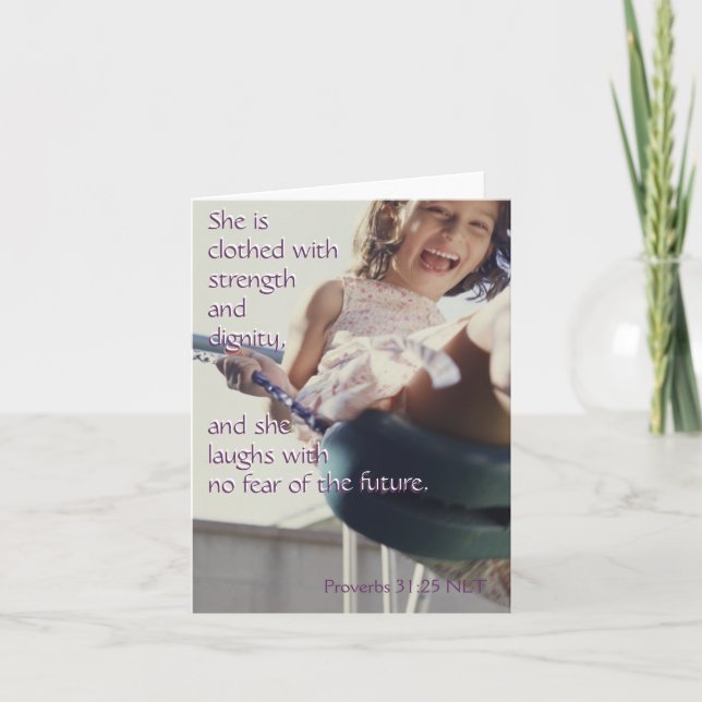 Sprichwort-31:25 notecard karte (Vorderseite)