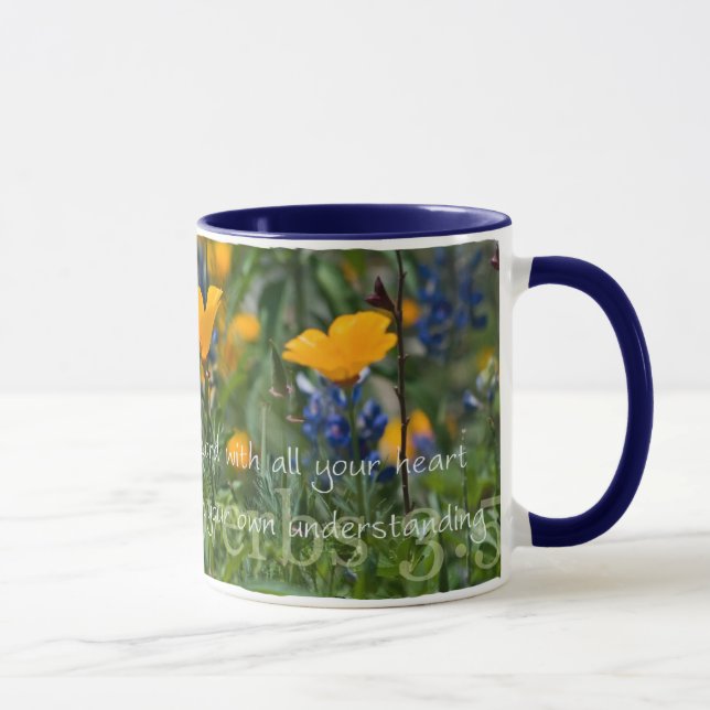 Sprichwort-3:5 Kalifornien-Mohnblumen-Kaffee-Tasse Tasse (Rechts)