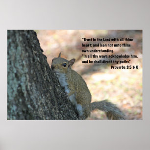 Sprichwort-3:5 u. 6 Schrifts-Plakat Poster