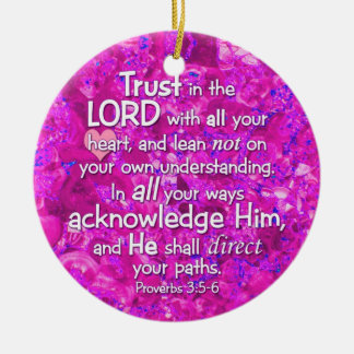 Sprichwort-3:5 - Vertrauen 6 im Lord Bible Verse Keramik Ornament