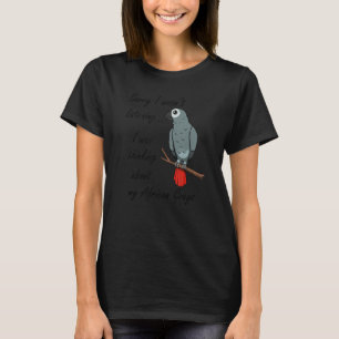 Sprichwort African Gray Parrot Musiknoten T-Shirt