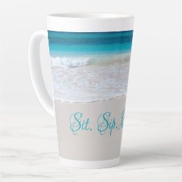 Sprichwort am Strand Tall Latte Tasse