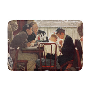 Sprichwort-Anmut durch Norman Rockwell Badematte