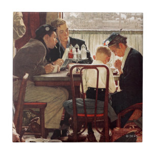 Sprichwort-Anmut durch Norman Rockwell Fliese