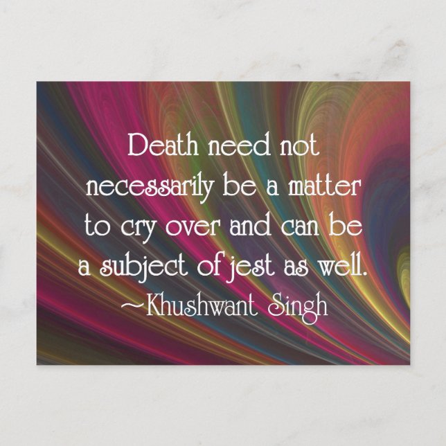 Sprichwort Auf Wiedersehen mit Spaß und Jest Postkarte (Vorderseite)