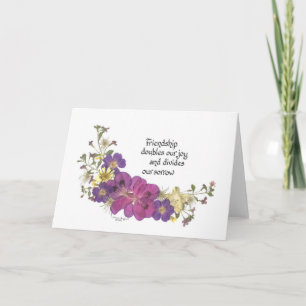 Sprichwort der Freundschaft Karte