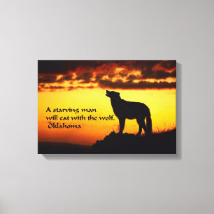 Sprichwort des alten Amerikanischen Ureinwohners Leinwanddruck