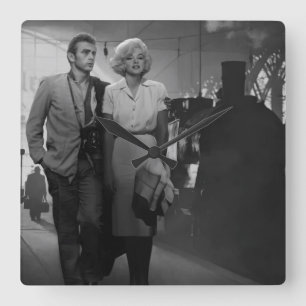 Sprichwort Farewell Quadratische Wanduhr