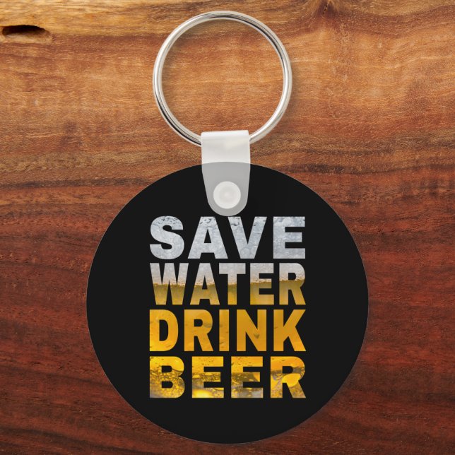 Sprichwort für Bachelor-Party mit gerettet Trinkwa Schlüsselanhänger (Vorderseite)