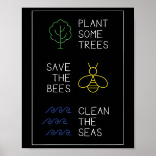 Sprichwort für den Umweltschutz, Pflanze, Gerettet Poster