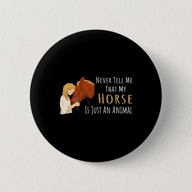Sprichwort für Pferdefreunde Button (Vorderseite)