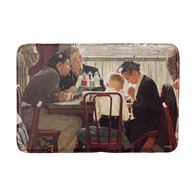 Sprichwort Grace von Norman Rockwell Badematte (Vorderseite)