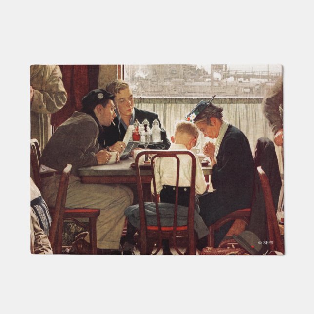 Sprichwort Grace von Norman Rockwell Fußmatte (Vorderseite)
