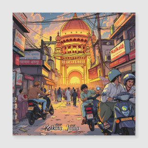 Sprichwort Hello aus Indien   Kolkata Magnetkarte