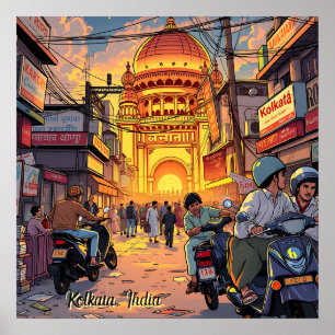 Sprichwort Hello aus Indien   Kolkata Poster