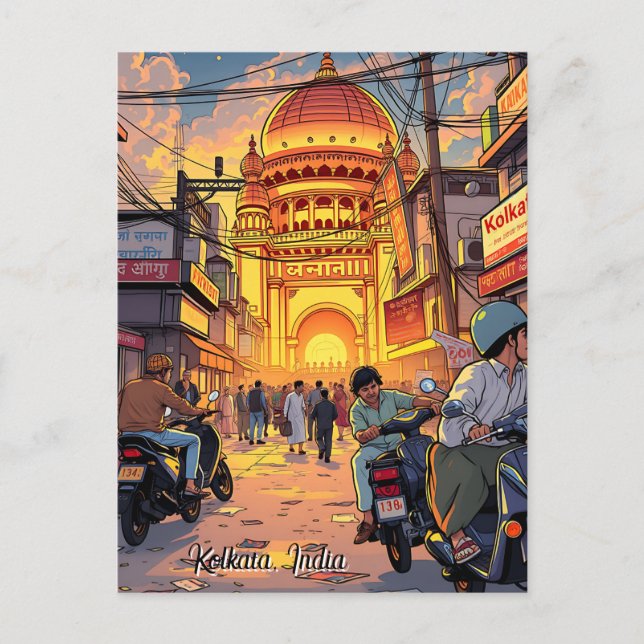 Sprichwort Hello aus Indien | Kolkata Postkarte (Vorderseite)