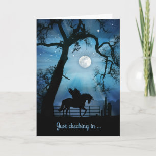 Sprichwort Hello Pegasus Unicorn Fantasy Card Karte