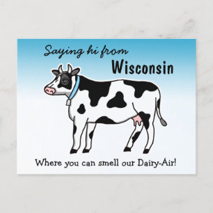 Sprichwort hi Wisconsin, wo Sie unsere Milch riech Postkarte