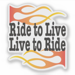 Sprichwort "Live to Ride Biker" Aufkleber