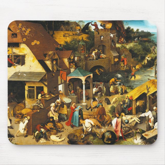 Sprichwort-Mausunterlage Pieter Bruegel Mousepad (Vorne)