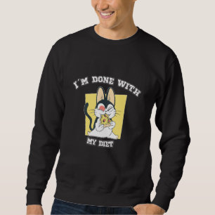 Sprichwort mit meiner Diät Süßkarton mit Pizza gem Sweatshirt
