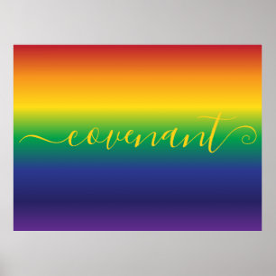 Sprichwort-Plakat für Regenbogenbiete Poster