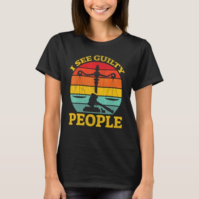 Sprichwort-Slogan Ich sehe Guilty People T-Shirt (Vorderseite)