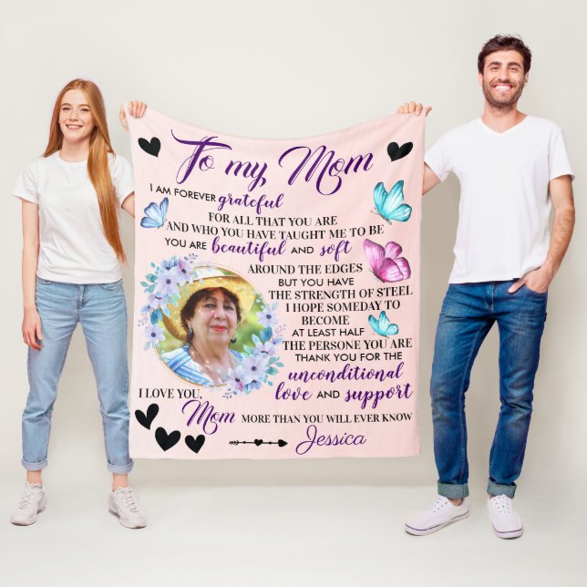 Sprichwort und Zitat von der Tochter zur Mama Fleecedecke (Beispiel)