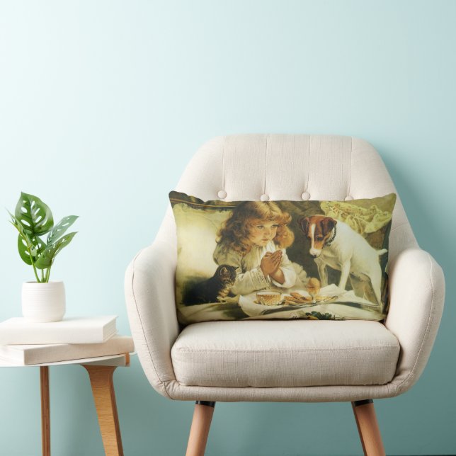 Sprichwort Unsere Gebete, Suspense Charles Burton  Lendenkissen (Stuhl )