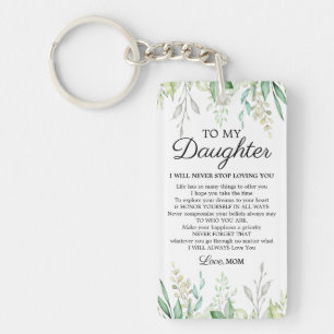 Sprichwort zur Förderung der Tochter aus der Mama Schlüsselanhänger