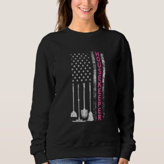 Sprichwort zur Reinigung der US-Flagge des Wohnung Sweatshirt