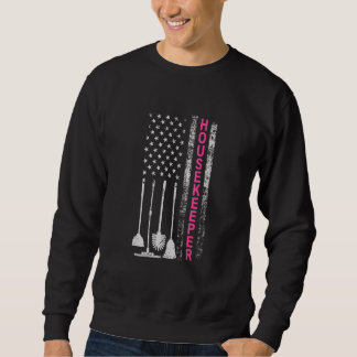 Sprichwort zur Reinigung der US-Flagge des Wohnung Sweatshirt
