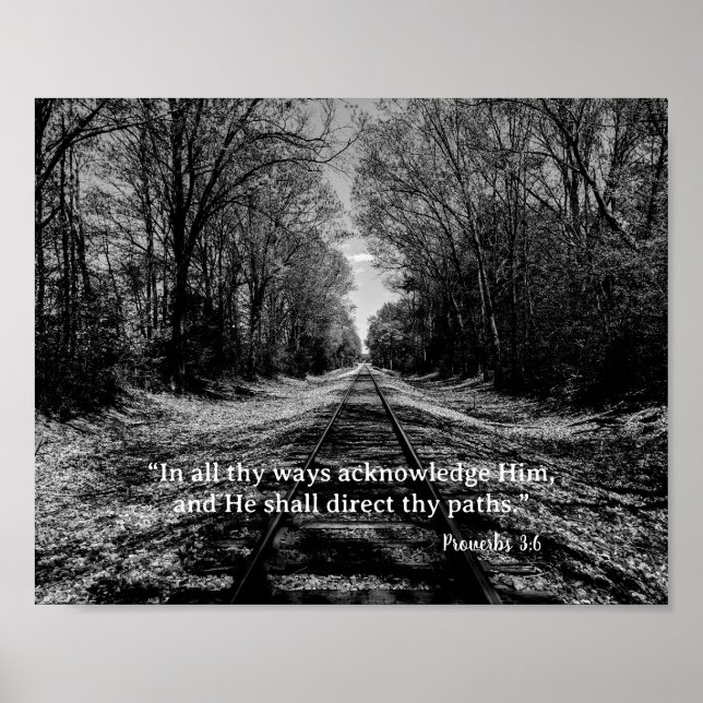 Sprichworte für Schwarz-Weiß-Züge Poster (Vorne)