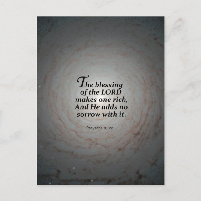 Sprichwörter 10:22 postkarte (Vorderseite)