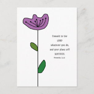 Sprichwörter 16:3 Schrift Postkarte