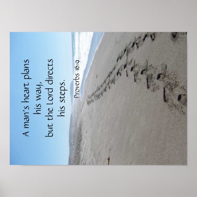 Sprichwörter 16:9 Gesegnetes Steps-Poster Poster (Vorne)