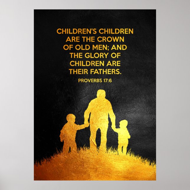 Sprichwörter 17:6 Verse Poster (Vorne)