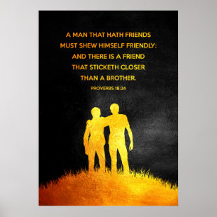 Sprichwörter 18:24 Verse Poster