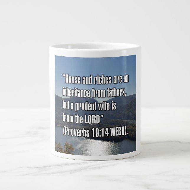 Sprichwörter 19:14 WEBU-Tasse Jumbo-Tasse (Vorderseite)