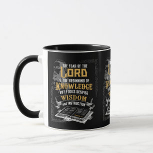 Sprichwörter 1:7 KJV Bibelverse Zwei-Tone Tasse