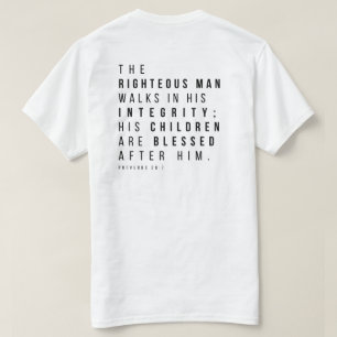 Sprichwörter 20:7 Die Verse des rechten Menschenva T-Shirt