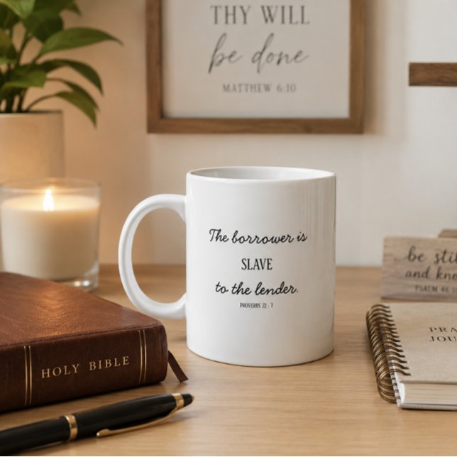 Sprichwörter 22:7 Jumbo-Tasse (Von Creator hochgeladen)